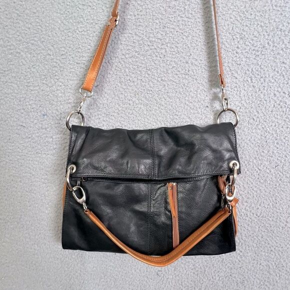 LAVORAZIONE WOMENS LEATHER TOTE BLACK - Picture 10 of 10